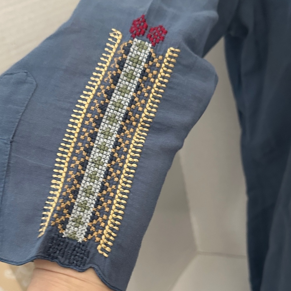 Johnny Was/ 3J Workshop collection embroidered tunic top their Small - Picture 6 of 14